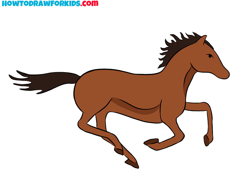 sketch running horse drawing