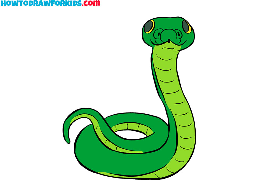 snake drawing outline