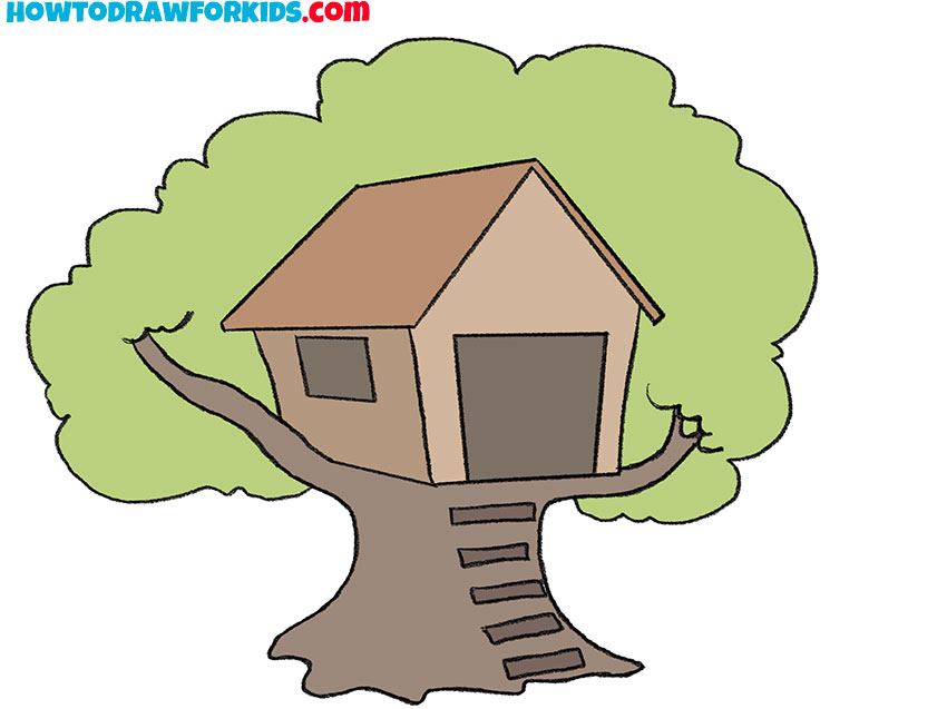 House on tree stock illustration. Illustration of tree - 122273446