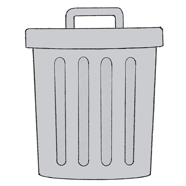 How to Draw a Trash Can
