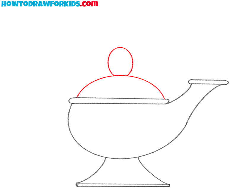 a Genie lamp drawing guide