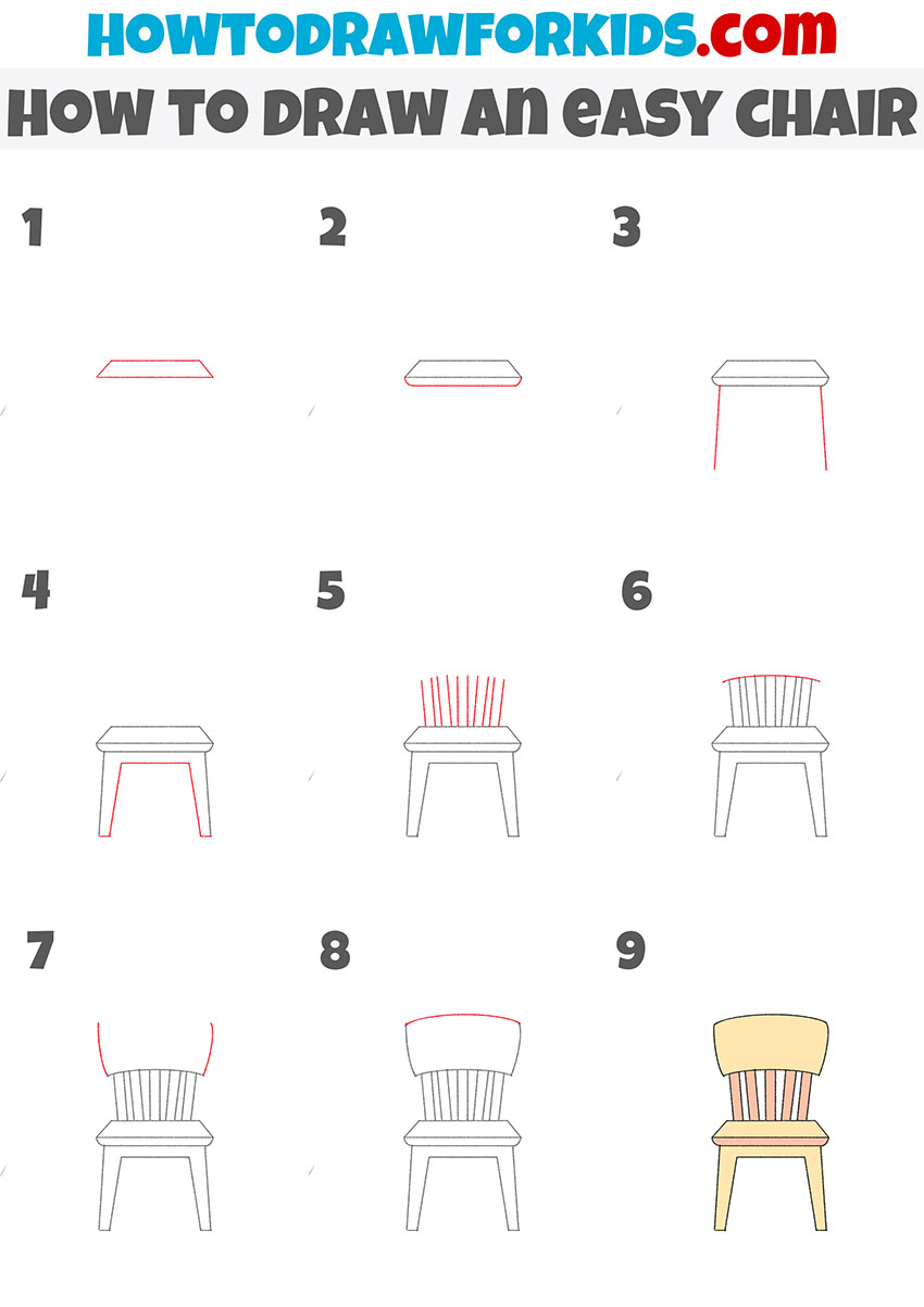 chair front view drawing tutorial