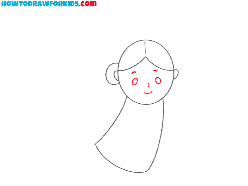 Add the mythical character’s facial features