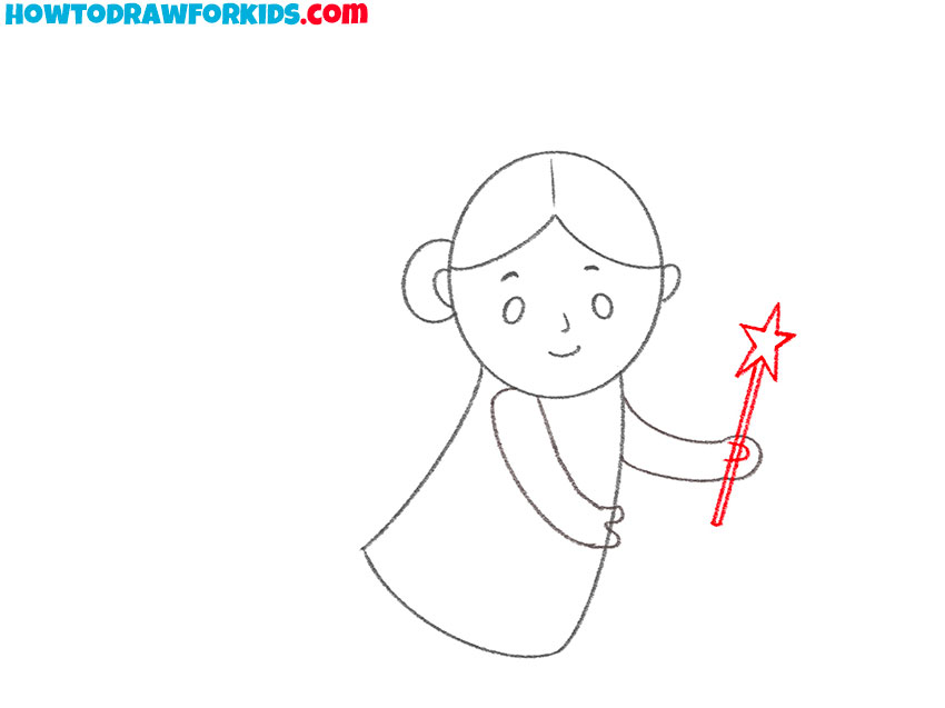 Draw the magic wand of the fairy
