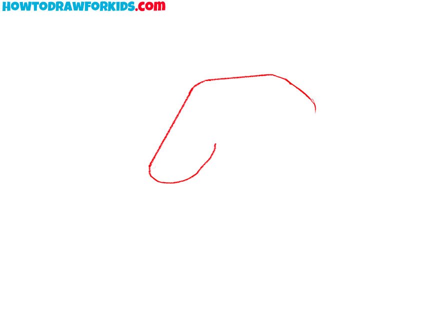 Sketch the thumb of the right hand