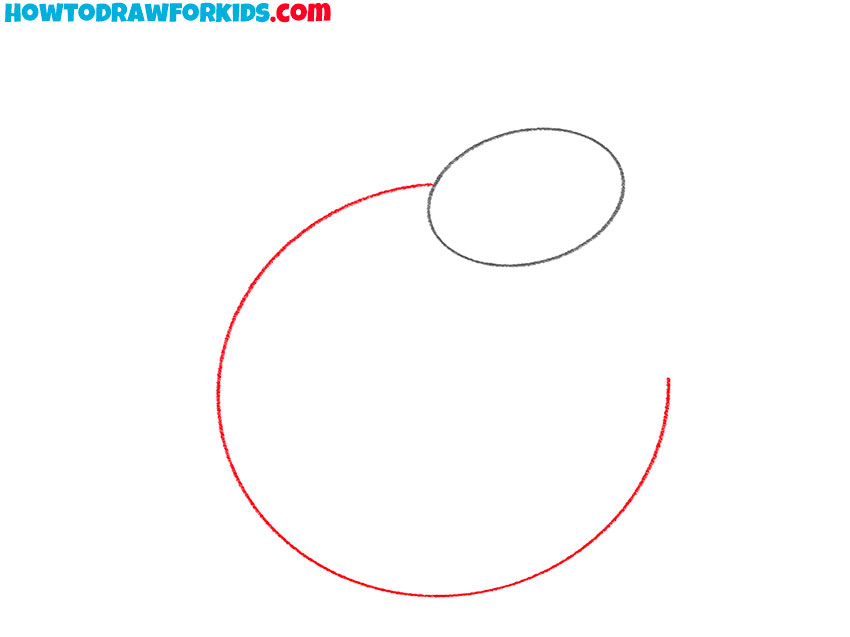 Add the first curved body outline