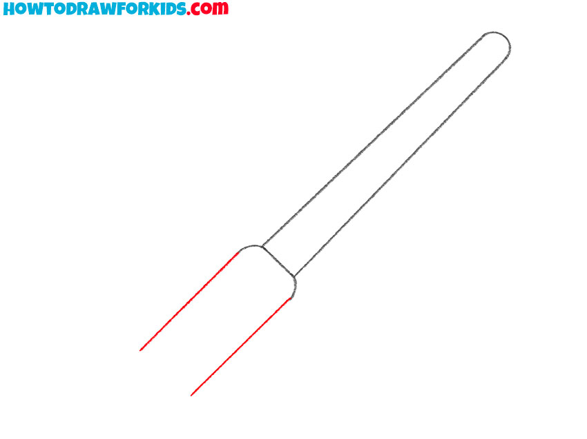 Draw the magic wand handle edges