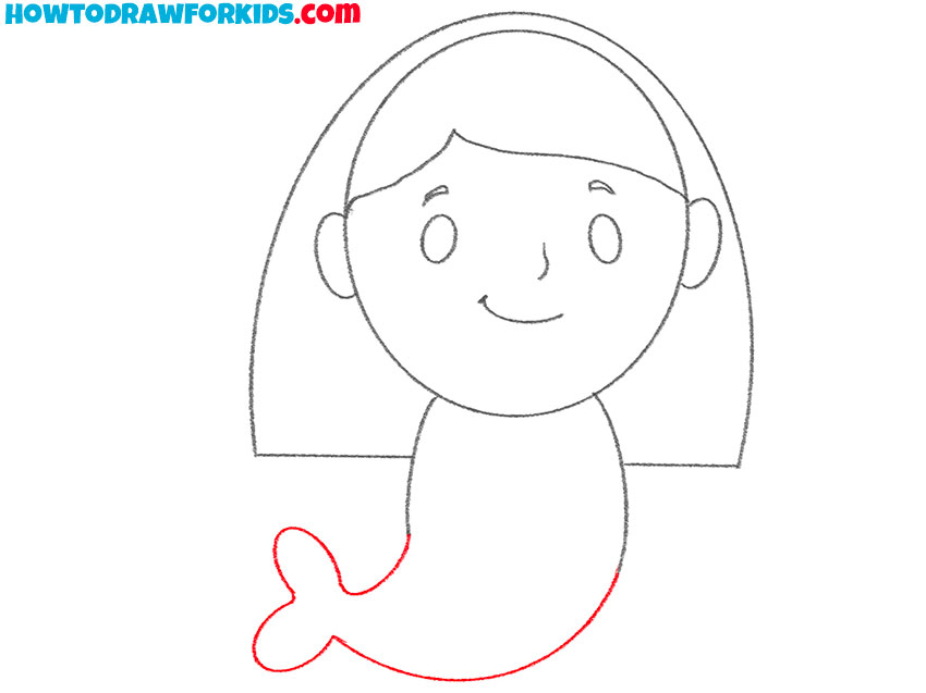 Draw the mermaid tail