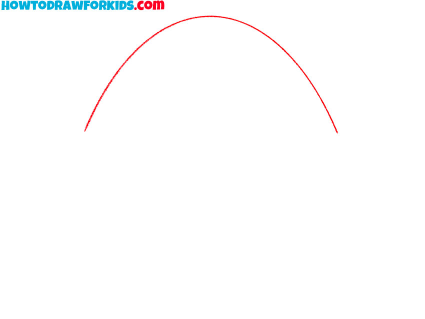 Sketch the top curve of the cap