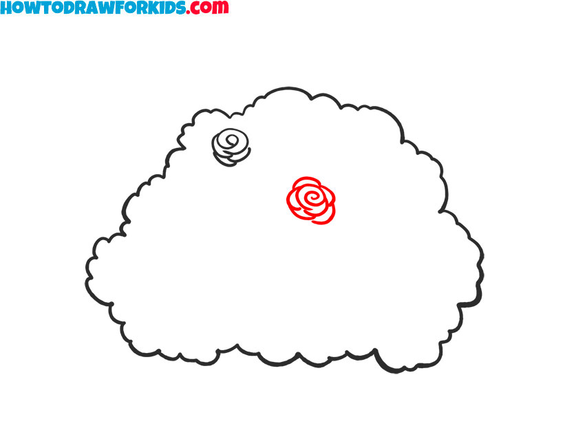 Sketch another rose beside the first