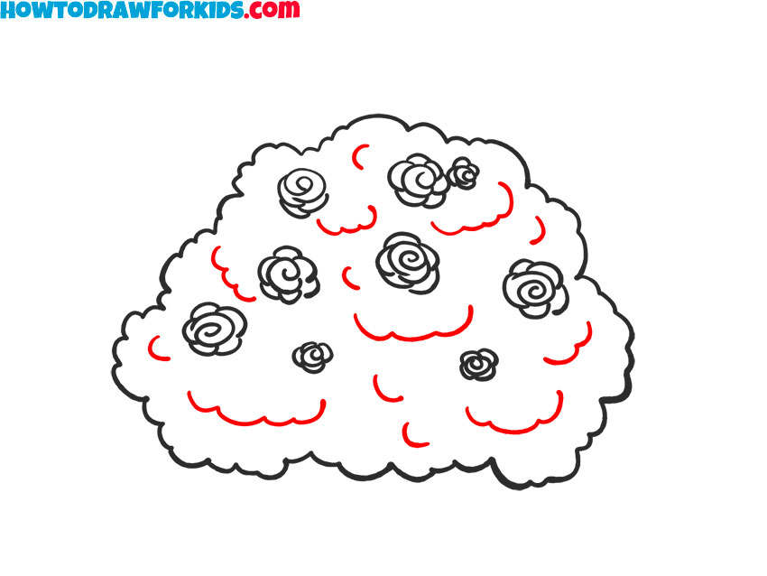 Add leaf curves and foliage details