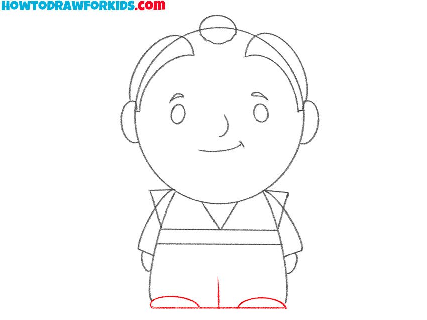 Complete the hakama and feet