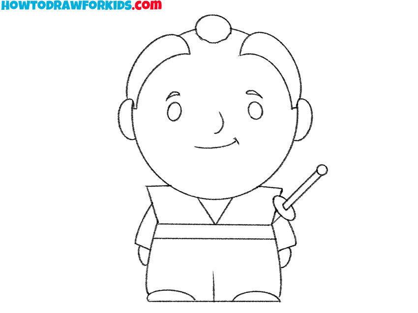 Refine and clean the warrior drawing