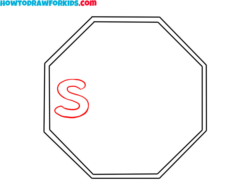 Sketch the block-style S