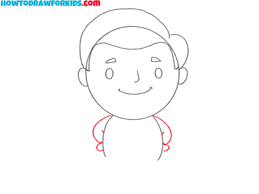 Outline the comic book character's arms