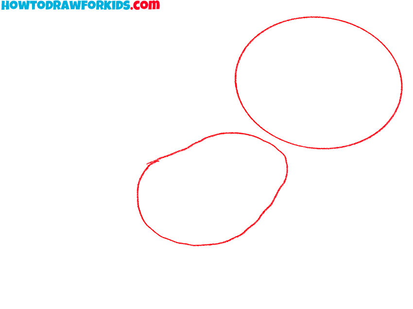 Start sketching the outline of the t-rex body