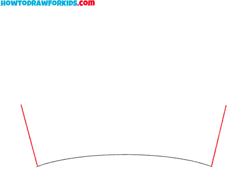 Add the angled side edges