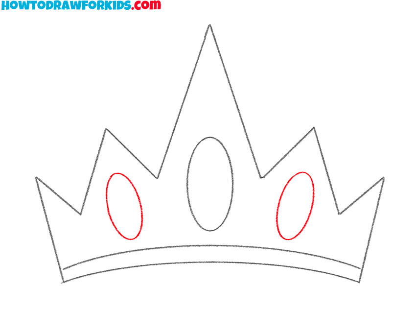 Sketch two small gemstones