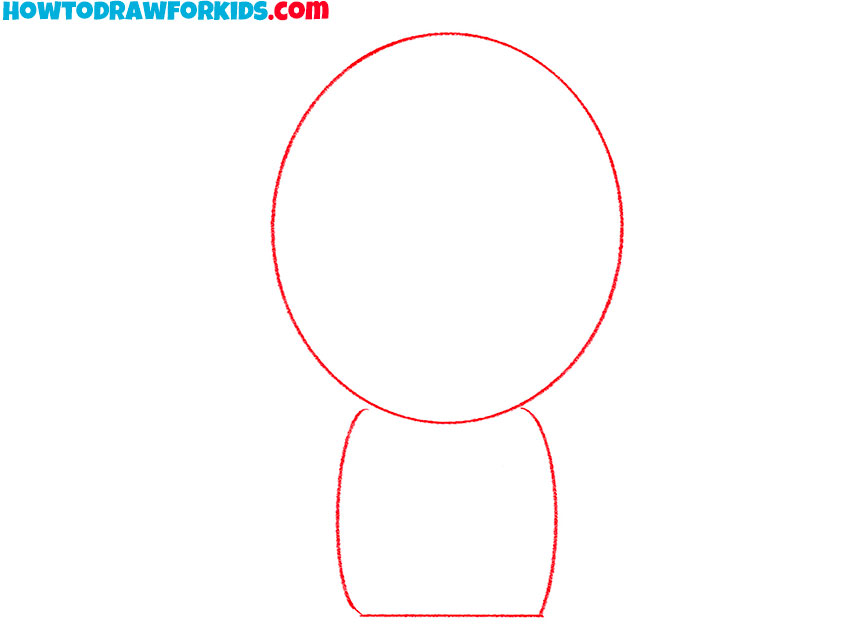 Outline Dracula’s head and body shapes