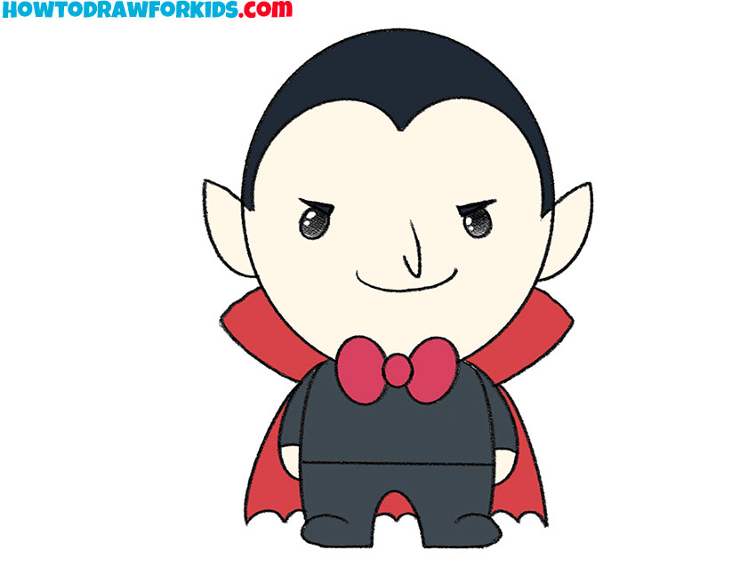 Add color to the vampire drawing