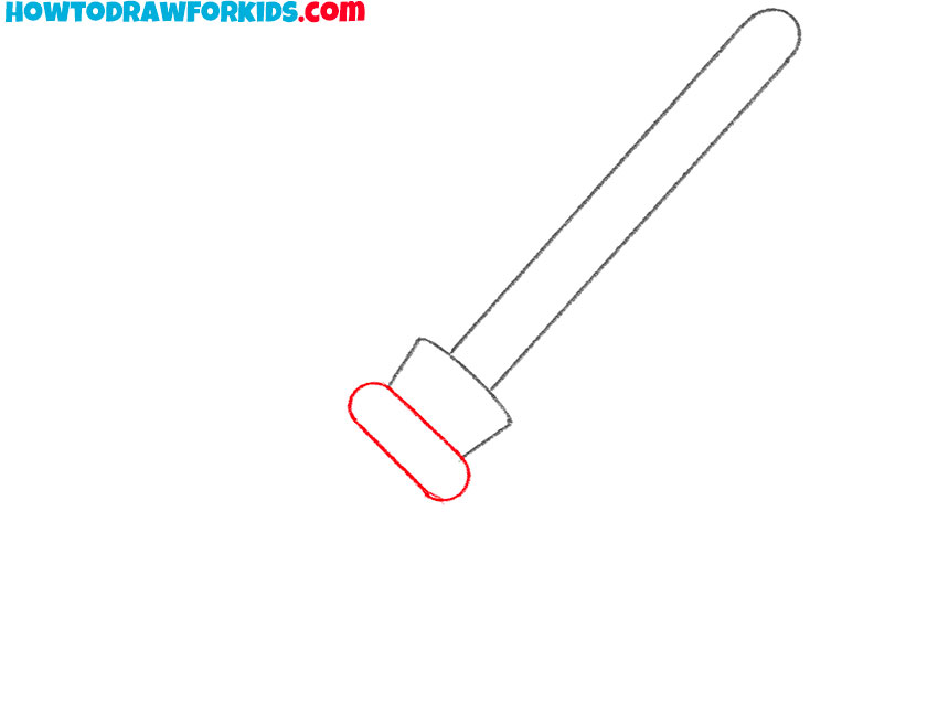 Draw the binding band of the witch’s broom