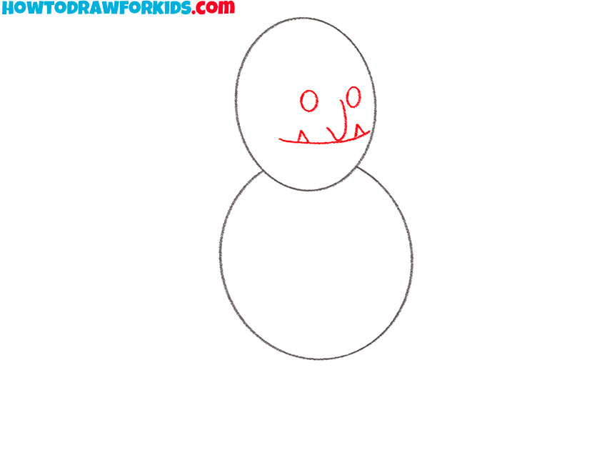 Add facial features and tusks