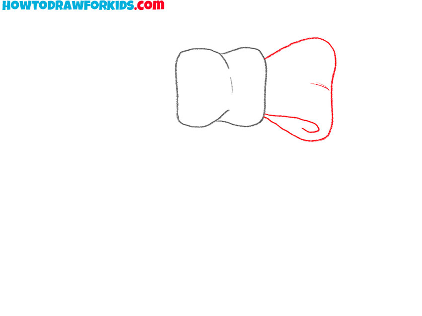 Add the right bow loop