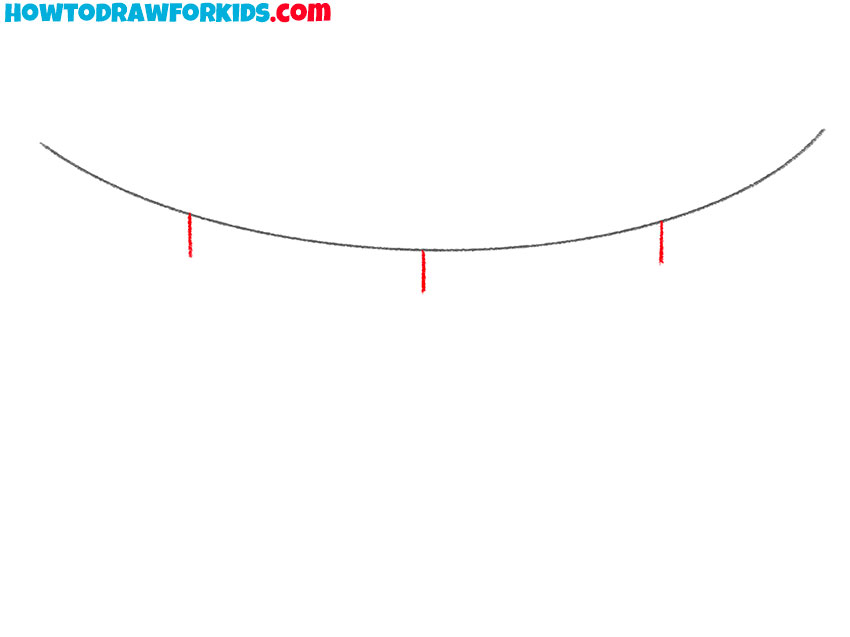 Mark the spots where each light will hang