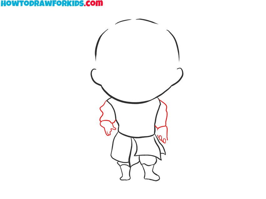 Draw Darth Maul’s arms and hands