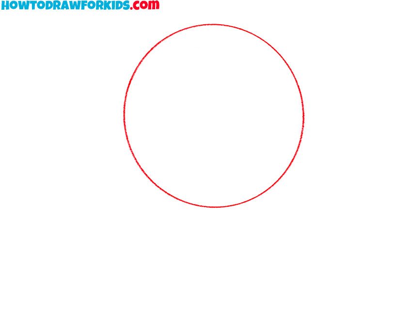 Sketch the main circle for the face