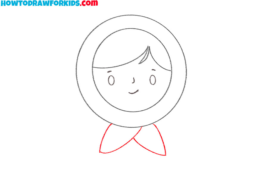 Add the bottom edges of the hood