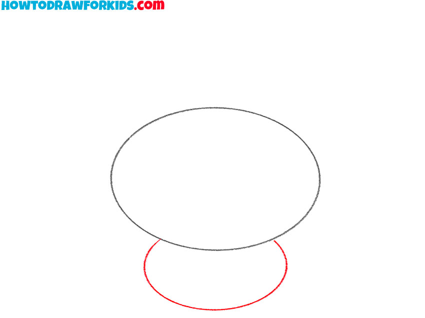 Add the oval for the frog body