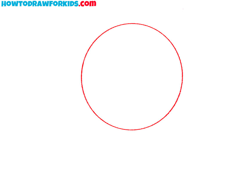 Sketch a simple circle for the head