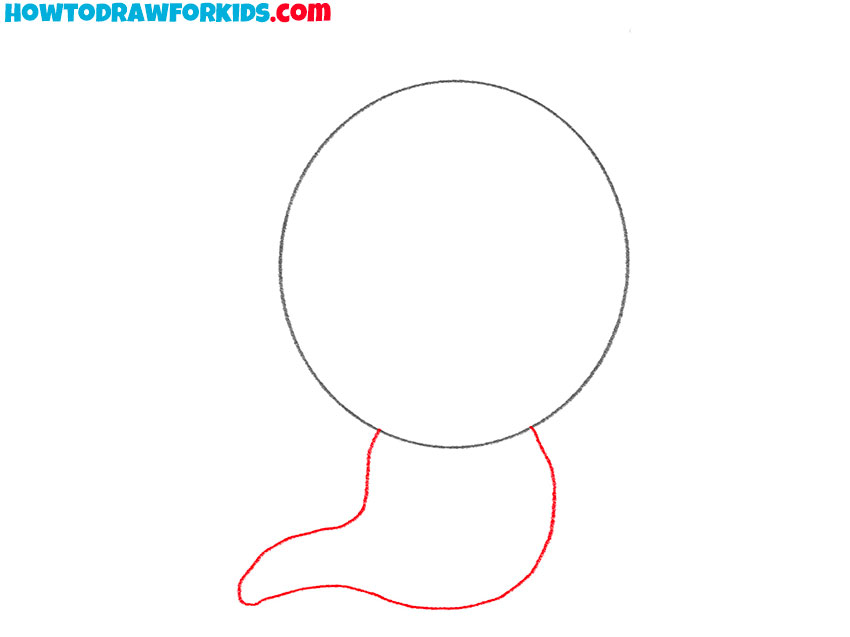 Draw the Genie’s body shape