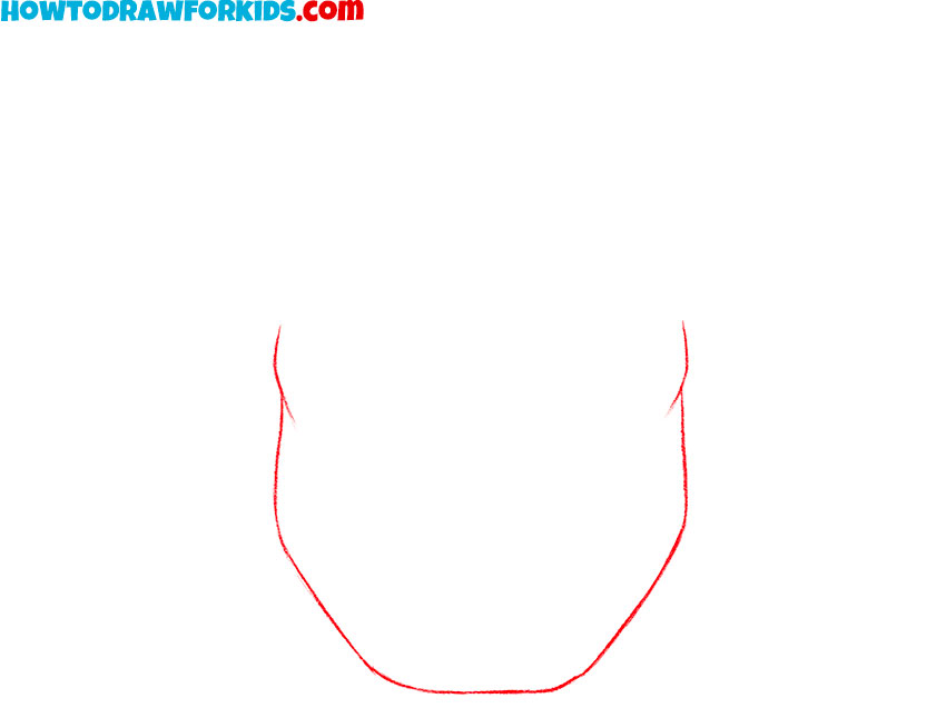 Outline the superhero’s lower face