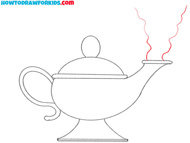 How to Draw a Genie Lamp Easy Drawing Tutorial For Kids