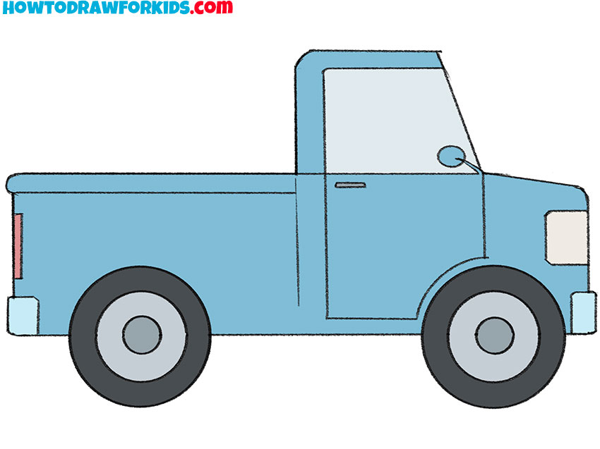 easy way to draw a truck