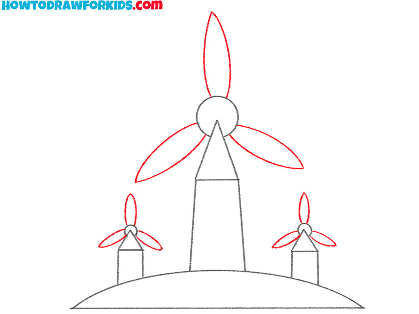 easy way to draw a wind turbine