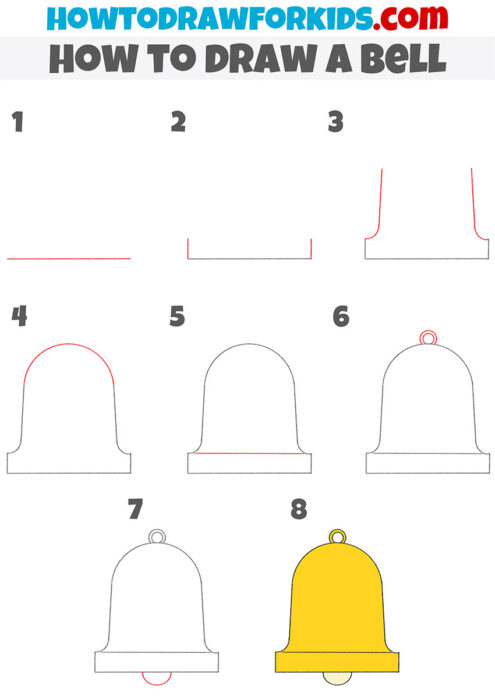 How to Draw a Bell - Easy Drawing Tutorial For Kids