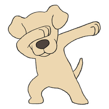 How to Draw a Dog Dabbing