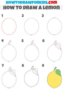 How to Draw a Lemon - Easy Drawing Tutorial For Kids