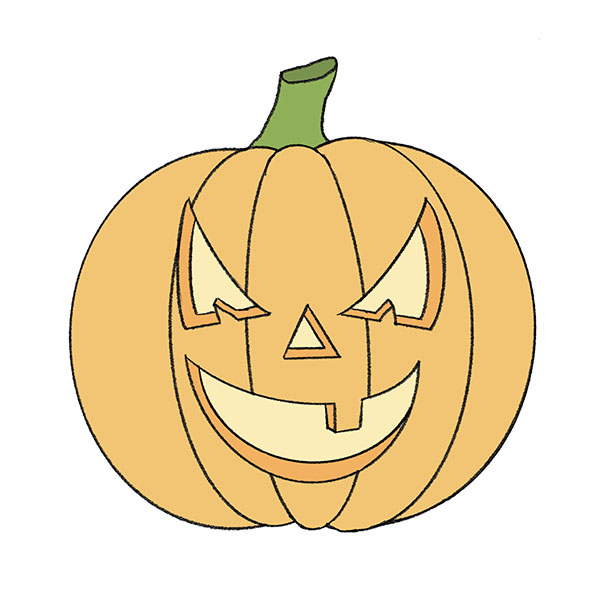 How to Draw a Pumpkin Face Easy Drawing Tutorial For Kids