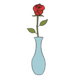 How to Draw a Rose in a Vase