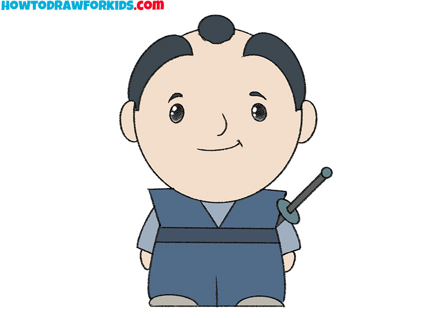 how to draw a samurai featured image