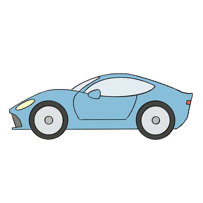 how to draw a sports car step by step for kids