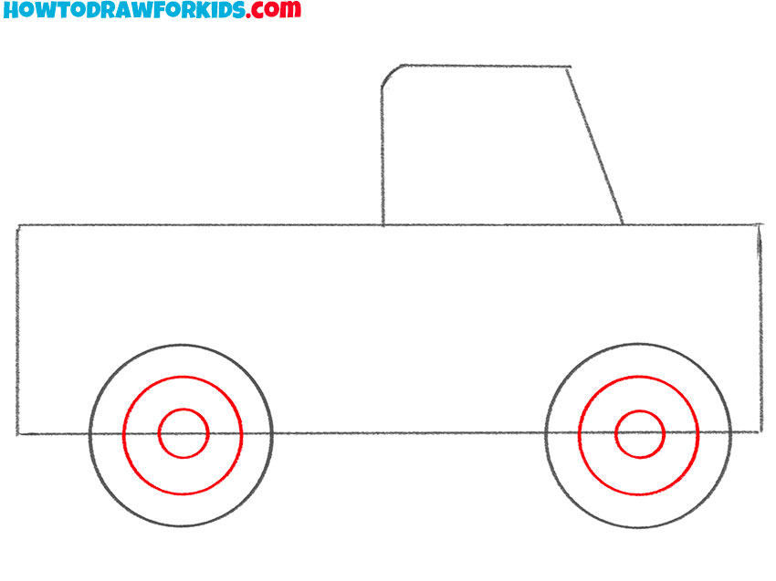 how to draw a truck easy for kids