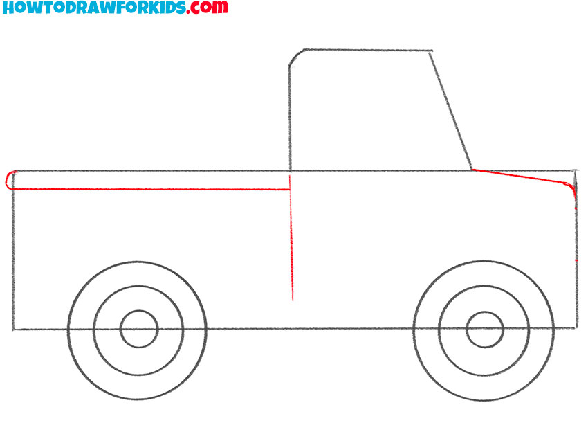 how to draw a truck easy step by step