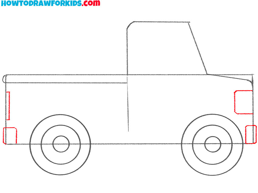 how to draw a truck for kids easy