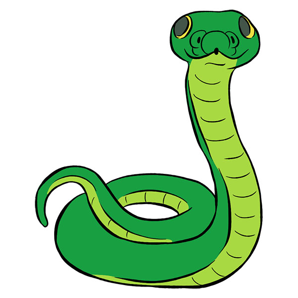 How to Draw an Easy Snake - Easy Drawing Tutorial For Kids