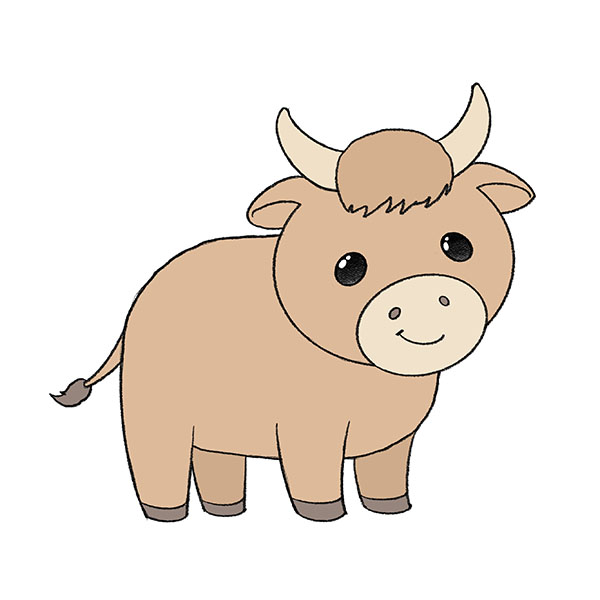 How to Draw an Ox - Easy Drawing Tutorial For Kids